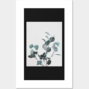 Eucalyptus, Plant, Leaf, Modern art, Wall art, Print, Minimalistic, Modern Posters and Art